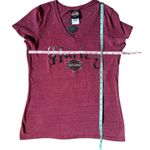 Harley Davidson Womens Large Cranberry Tee Shirt Rhinestone Austin Texas Pink Photo 2