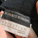 ROBERTO ROBLEDO‎ Black Wool Blend Stirrup Pants Size Small Photo 1