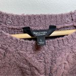 Vera Wang Simply Vera  | Dusty Mauve Cable Knit Sweater | Large Photo 7