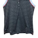 Tail Black white Stripe Henley Snap golf polo tank Top Size Medium Photo 2