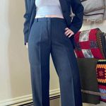 Max Mara Vintage Italian Wool Black Pinstripe Suit // Size 32” waist Photo 1