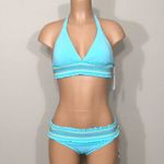 Bleu Rod Beattie New. aqua smocked bikini. 12/8. Retails $169 Photo 3