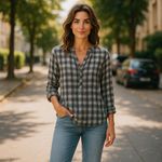 Universal Threads 5/$35 Universal Thread Plaid Tunic Blouse - XXL - Cotton Gauze Photo 1