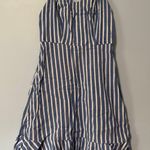 Old Navy Blue Striped Mini Sundress with Adjustable Straps Photo 0