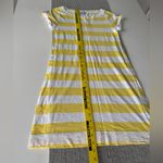 Banana Republic Yellow White Rugby Stripe Boatneck Cotton Tee Shirt Dress Small Photo 6