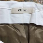 CELINE  Red & Beige Leather/Wool Pants sz38… Photo 4