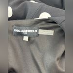 Karl Lagerfeld  6 Classic Wide Leg Belted Polka Dot Jumpsuit Black n White Photo 8