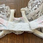 Christian Dior vintage pink floral and white lace bra, 36B Photo 5