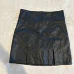 Bebe Vegan Leather Double Slit Mini Skirt Photo 0