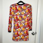 ZARA Floral Long Sleeve Faux Wrap Skirt Mini Dress Photo 7