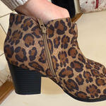 Style & Co . Brown Leopard Ankle Booties Photo 4