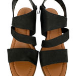 Lucky Brand  Women's Rhodette High Heel Sandal‎ Black Nubuck Leather Size 11M Photo 0