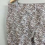 Chico's  Jeans 3 Leopard Print Brown White Tapered Ankle Stretch Denim XL 16‎ Photo 4