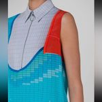 Akris Punto Pool Silk Half Zip Collard Sleeveless Blouse Size US 10 Photo 1