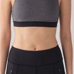 Lululemon Invigorate Sports Bra Heathered Black / Black Mesh Size 6 Racerback Photo 0