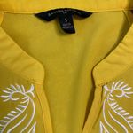 Banana Republic  Yellow and White Embroidered Sleeveless Halter Neck Blouse Photo 5