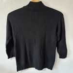 Anthropologie by  Women's Large‎ Margarita Tunic Sweater Black Button Mock Neck Photo 3