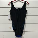 Swimsuits For All Chlorine Resistant Zip Front One Piece Swimsuit NEW Blue Size 16 Photo 6