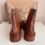 Free People NIB Embossed Mixed Media Ankle Boots- Brown -Size 37.5 Photo 3