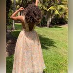 Selkie Puffy Pinafore Floral Dress in Cream Yellow Size M Photo 3