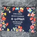 Floral Print Women's Pouch Black Photo 0