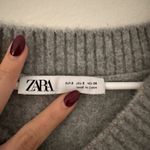 ZARA Grey V-Neck Sweater Photo 2