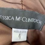 Jessica McClintock brown blue metallic floral vintage 90s prom cocktail dress Photo 3