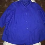 Chelsea Studio Royal Blue Reversible wool/silk blend pea coat sz 32W Photo 0