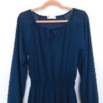 Altar'd State  Womens Dress Size S Navy Swiss Dot‎ Long Sleeve Mini Boho Cottage Photo 1