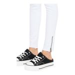 KanCan LA jeans 27” Opaque white denim sleek skinny cut raw hem zipper details Photo 9