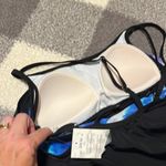 New Women’s Aqua Tech Blouson Tankini Top Blue Tie Dye Black Medium NWT Photo 9