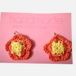 Handmade Crochet Flower Earrings Photo 2