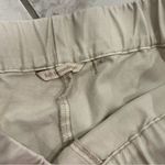 Soft Surroundings Khaki Chinos Stud Snap Elastic Waistband Pants LARGE Photo 3