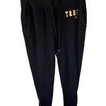 True Religion  Women's Black Joggers Size S Drawstring Waist Zip Ankle Photo 0