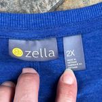 Zella  Blue Long Sleeve Crew Neck Top 2X Photo 6
