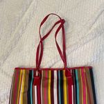 Colorful Striped Tote Bag like new Red Photo 2