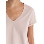 Reiss New! Luana Cotton-jersey V-neck Women T-Shirt in Pink Sz Medium $60 Photo 4