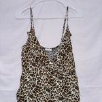 Lush Clothing Lush Leopard Print Sleeveless Ruffle Trim Ankle Cropped Jumpsuit size large Photo 2