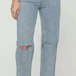 Princess Polly  Holland Ripped High Waist Straight‎ Leg Jeans Size US 10 Photo 0