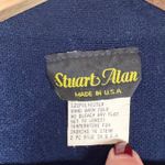 Stuart Alan Womens Cardigan Sweater Jacket Navy Green Argyle Button Front Sz 18 Photo 2