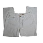 DKNY Womens 8 White Straight Leg Cropped Ankle Jeans Photo 3