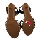 NWT NORDSTROM Susina Leather Terra Wedge Gladiator Sandal Black Strappy Size 9 Photo 9