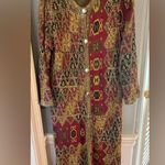 Soft Surroundings Boho Aztec Knit Duster Cardigan Sweater Coat Long Medium Photo 0