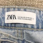 ZARA  Belted Denim Shorts / Light Blue Photo 4