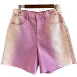 Urban Outfitters Longline Denim Carpenter Shorts Dyed Pink/Purple Ombré By BDG Photo 4