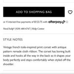 Licorne Sans Corne Estrella Corset in White & Green Floral Size M Photo 9