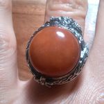 Bali Legacy Red Jade Sterling Silver Dragon Ring (Size 7) Photo 0