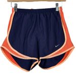 Nike Athletic Shorts Womens S Navy Orange Dri-Fit Athleisure Running Activewear Photo 0