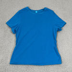 SKIMS  Cotton Jersey T-shirt Women XL Blue Fitted Short Sleeve Crewneck Photo 0