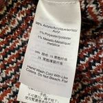 DKNY  Lurex Plaid Weaved Fringe Sweater- Size Large Photo 6